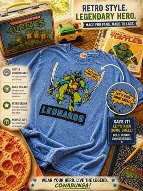 Vintage Single Stitch Teenage Mutant Ninja Turtle T-Shirt L Vintage Leonardo